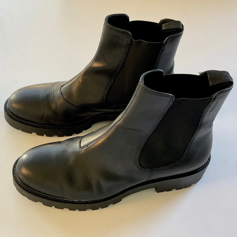 VAGABOND Kenova Lug Chelsea Boot Black Size 10